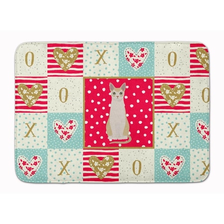 Carolines Treasures 19 x 27 in. Singapura No.2 Cat Love Machine Washable Memory Foam Mat CK5790RUG